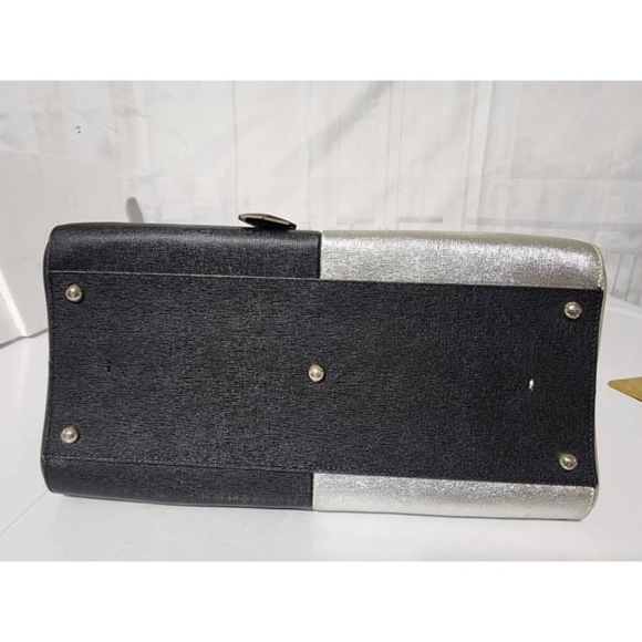 Authentic FENDI Vitello Elite Bi Color 3Jours Tote Argento Black/Silver - Picture 5 of 16